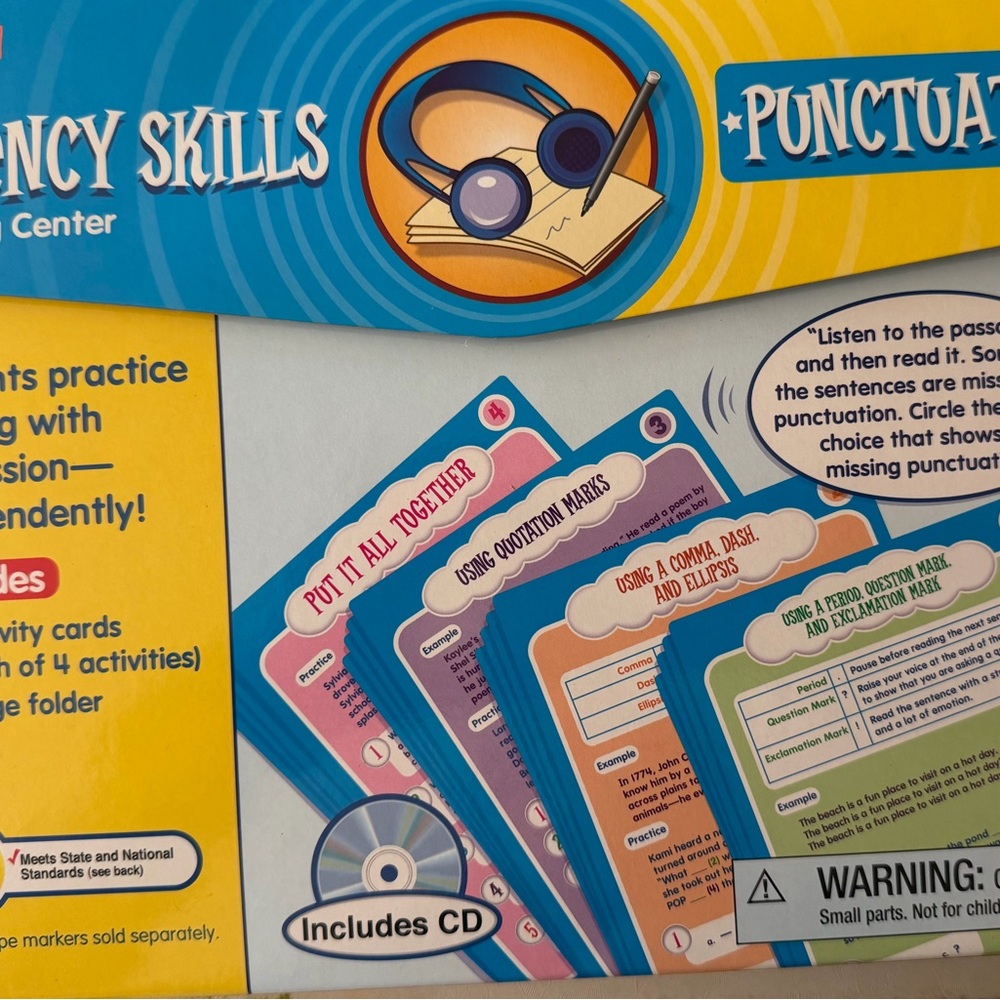 New and sealed Lakeshore Fluency Skills and Punctuation Listening Center LL352